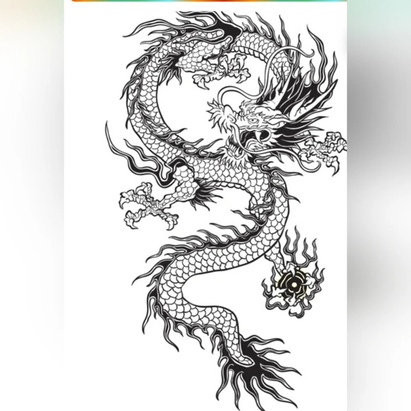 SHEIN-NWOT New Chinese Dragon Teen t Shirt - Picture 2 of 4